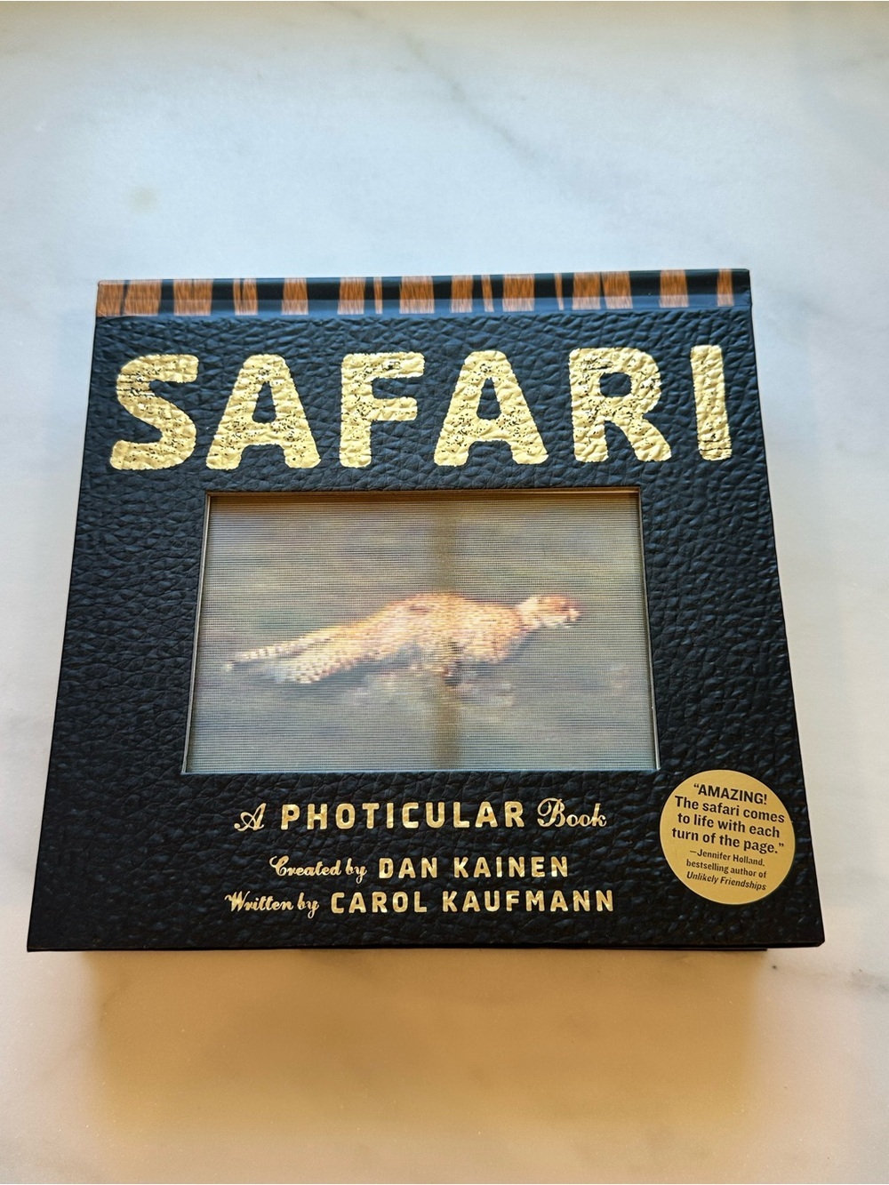 Safari - Photicular Animal Action Book Hardcover with Gold Lettering - Like new